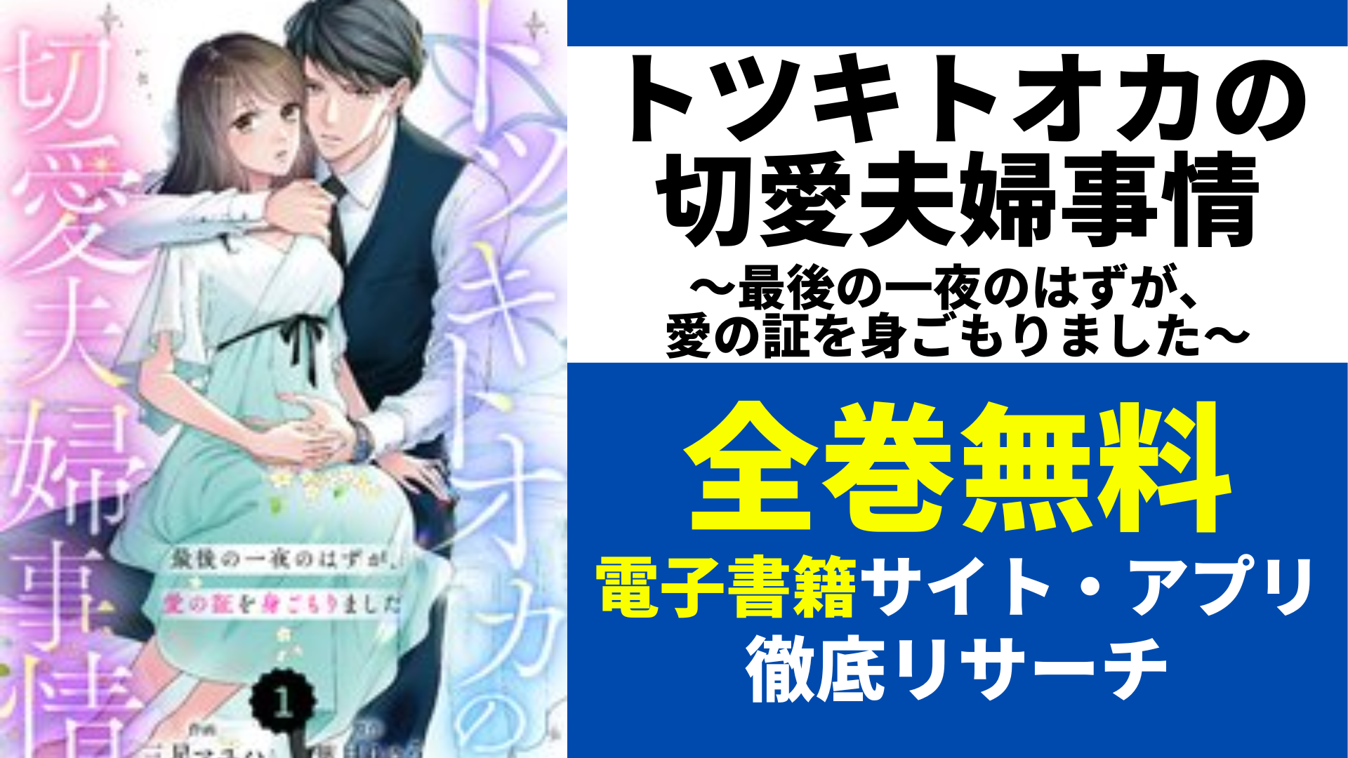 トツキトオカの切愛夫婦事情～最後の一夜のはずが、愛の証を身ごもりました～を全巻無料で読むサイト・アプリを紹介